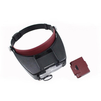 Szkło powiększające na opasce okulary, 1.5x 3X 8.5x 10x okulary okulary powiększające z 2 LED Lights głowica reflektora lupa lupa do naprawy 2